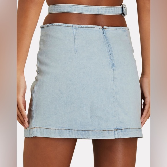 Revolve We Wore What Cut Out Mini Denim Skirt - Picture 4 of 8